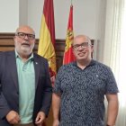 Miguel Latorra, subdelegado del Gobierno en Soria, y Luis Cano, director del CEDER de Lubia.