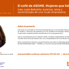 Presentación de la primera sesión de 'El café de ASOME. Mujeres con ideas'.