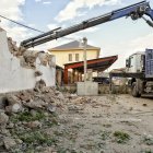 Demoliciones en la estación del ferrocarril.