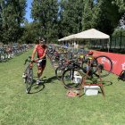 Un duatleta durante una prueba de gravel en la provincia.