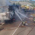 Accidente con dos camioneros muertos el pasado miércoles en Quintanilla (Valladolid).