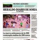 Portada de Heraldo-Diario de Soria del 15 de junio de 2026.
