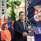 El presidente de la Junta, Alfonso Fernández Mañueco, durante el acto de toma de posesión de los miembros del Gobierno de la XII Legislatura.