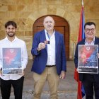 Sergio Gaya, Javier Jiménez y Patricio de Pedro durante la presentación de la campaña de abonados 26-27.