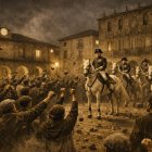 «Mandaba la fuerza el capitán Lafita, quien actuó con gran acierto: dispuso que la Benemérita permaneciese inactiva mientras hablaba con los amotinados».Imagen generada con IA