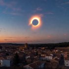 Recreación del eclipse sobre Soria.