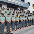 Los agentes que se incorporan a la Comandancia de la Guardia Civil de Soria.