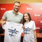 Manuel Salvador y Raquel Rioja tras la presentación del torneo.