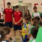Víctor Chamarro y David Maján visitaron el Campus de Verano del Sporting Santo Domingo.