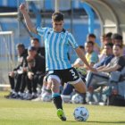Sebastián Flores en un partido con Racing de Avellaneda