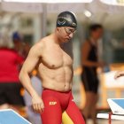 Sergio Martín antes de tomar la salida en una de las pruebas del Campeonato de España de julio.