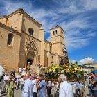 Procesión con la Virgen del Mercado en Berlanga de Duero.