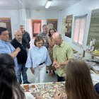 La diputada Elia Jiménez conoce los hallazgos en el yacimiento.