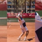 Un jugador veterano disputa un partido en el Campeonato de España de tenis, competición en la que participa la categoría +85.