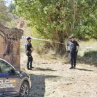 La Policía con la zona acordonada.