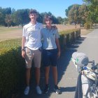 Los jóvenes jugadores sorianos Miguel López y Enzo Jiménez.