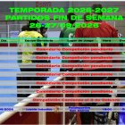 Partidos del fin de semana.
