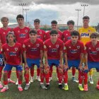 Once del Numancia B en la tarde del sábado ante el Villarcayo Nela.
