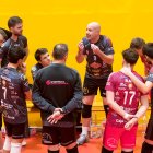 Los jugadores del Moreno Sáez durante un tiempo muerto.