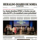 Portada de Heraldo-Diario de Soria del 15 de octubre de 2026.