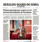 Portada de Heraldo-Diario de Soria del 201 de octubre de 2026.