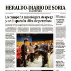 Portada de Heraldo-Diario de Soria del 22 de octubre de 2026.