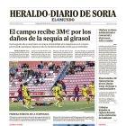 Portada de Heraldo-Diario de Soria del 25 de octubre de 2026.