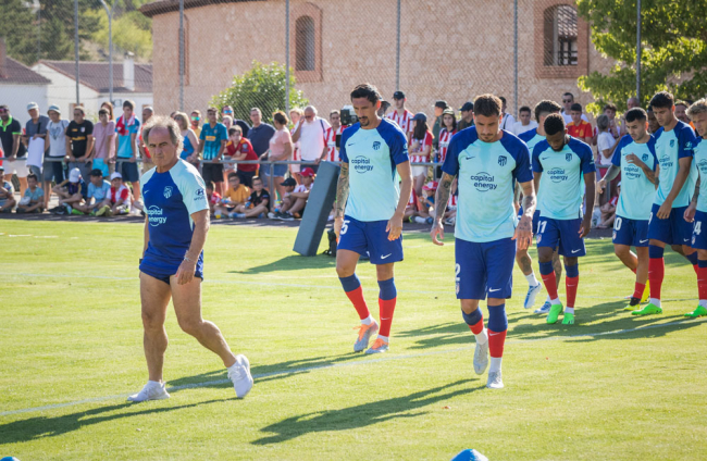 Partido entre el Numancia y el Atlético de Madrid en el Burgo de Osma, Soria.