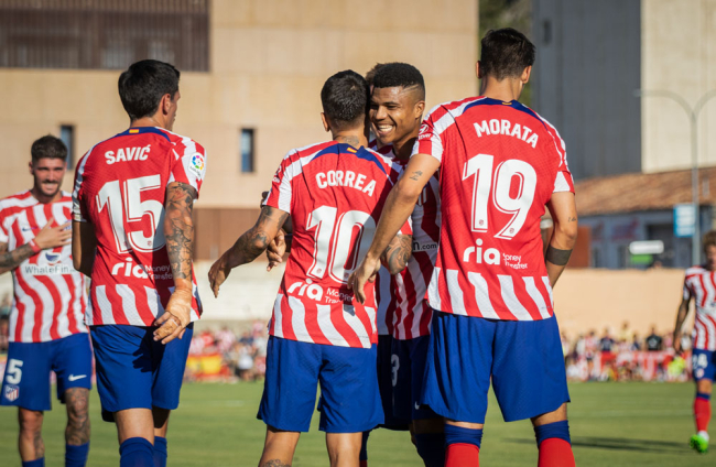 Partido entre el Numancia y el Atlético de Madrid en el Burgo de Osma, Soria.