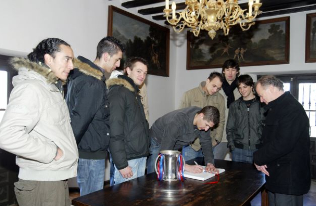 Celebración de la Copa del Rey lograda por el CMA Soria en 2008. HDS