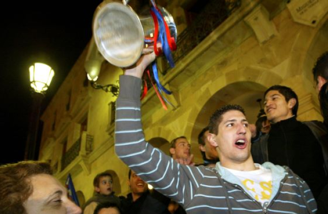 Celebración de la Copa del Rey lograda por el CMA Soria en 2008. HDS
