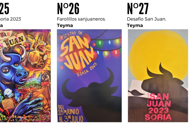 Los carteles que optan a ser el oficial de San Juan 2023