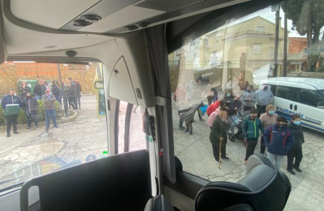 El autobus con ucranianos llega a España