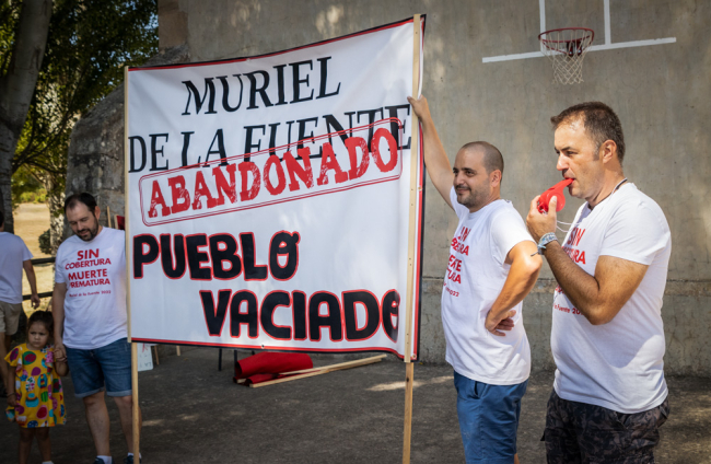 Manifestación en Muriel de la Fuente.-G. MONTEAGUDO