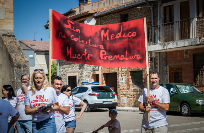 Manifestación en Muriel de la Fuente.-G. MONTEAGUDO