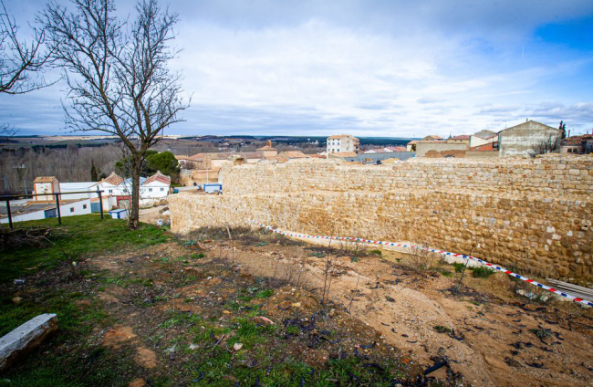 Obras de puesta en valor de la muralla de Almazán. MARIO TEJEDOR (12)