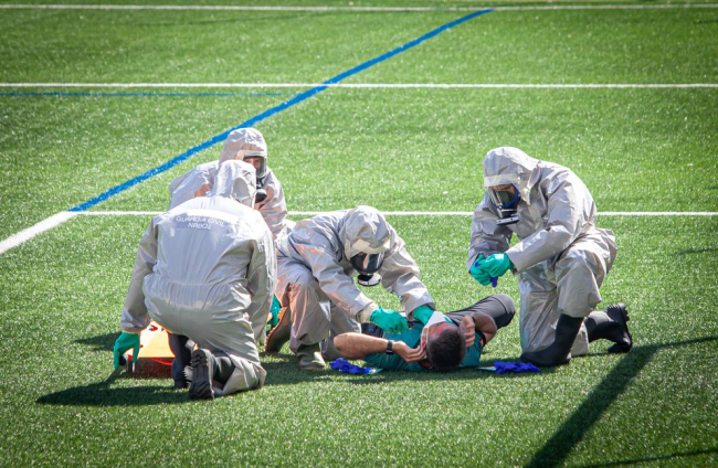 Simulacro de la Guardia Civil. MARIO TEJEDOR