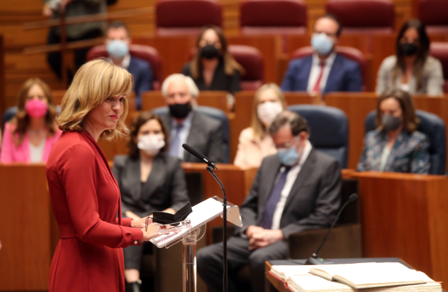 La ministra de Educación, Pilar Alegría durante su intervención.