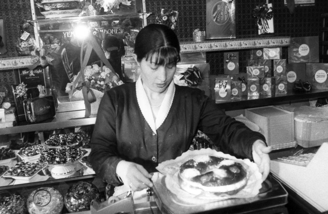 Año 1997, roscón de Reyes en un establecimiento de Soria - Ana Isla