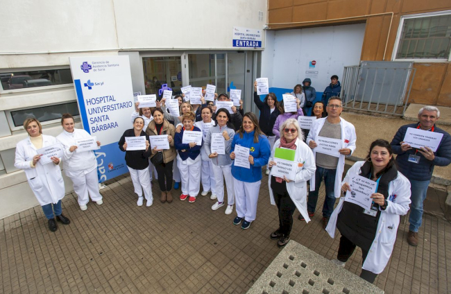 Los profesionales del Sacyl se concentran por el nuevo pago