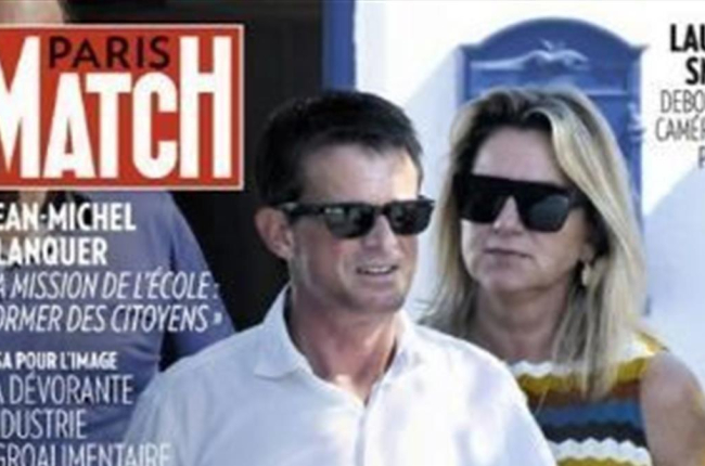 Manuel Valls y Susana Gallardo, en París Match.-