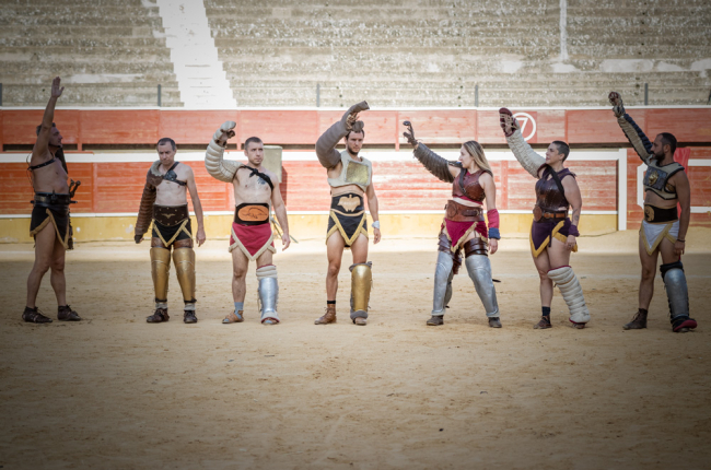 Recreación histórica de gladiadores de la Vulcanalia. GONZALO MONTESEGURO