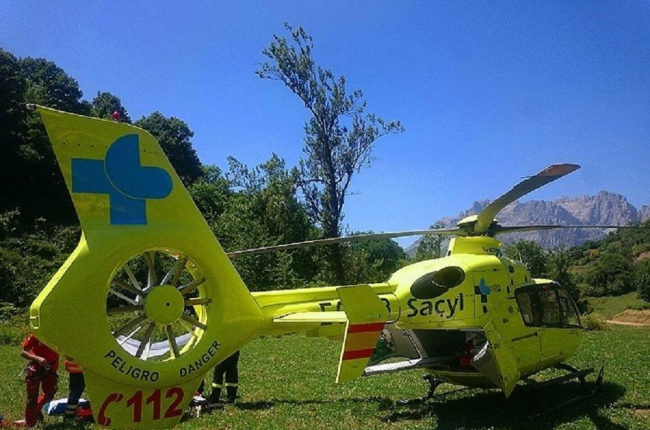 Helicóptero sanitario en una imagen de archivo. HDS