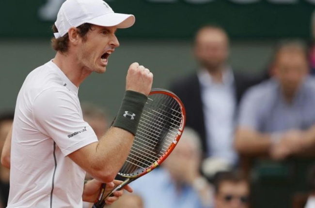Murray celebra su victoria en Roland Garros-REUTERS / GONZALO FUENTES