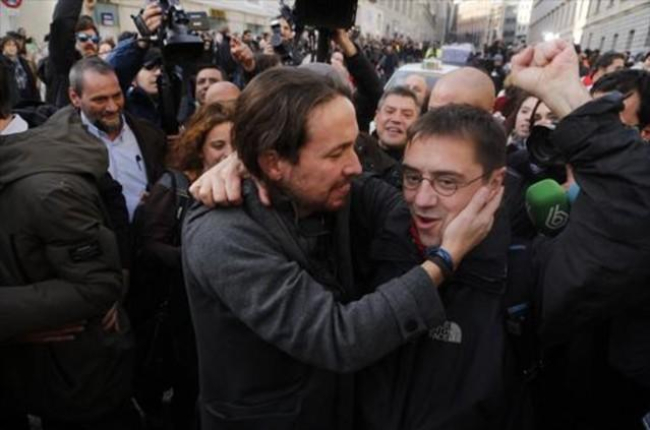 Pablo Iglesias y Juan Carlos Monedero.-AGUSTÍN CATALÁN
