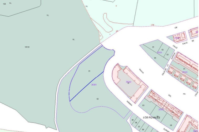 Plano de la parcela que ocupará el Centro de Refugiados.