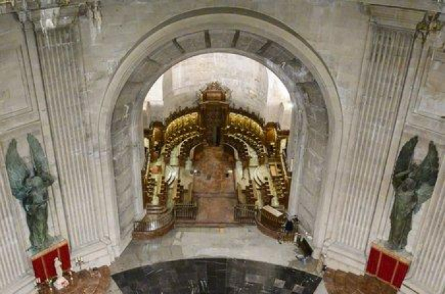 El altar de la basílica del Valle de los Caídos, sin la tumba de Franco.-SECRETARÍA DE ESTADO DE COMUNICACIÓN
