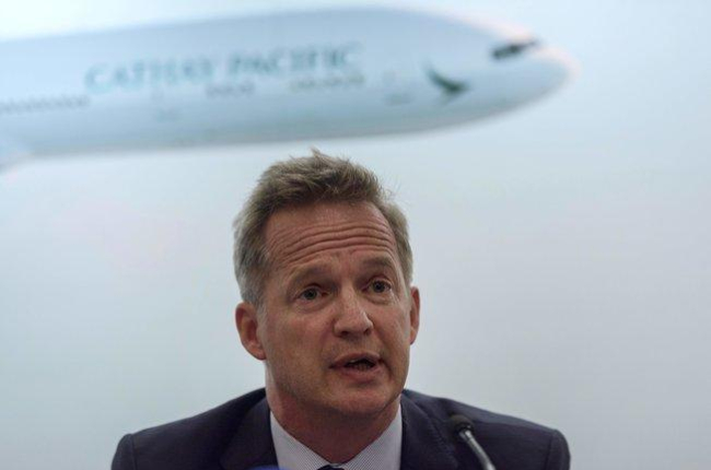 El ya exCEO de Cathay Pacific, Rupert Hogg.-AFP