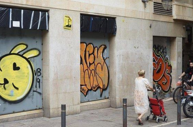 Oficinas bancarias cerradas en Barcelona.-SERGI CONESA