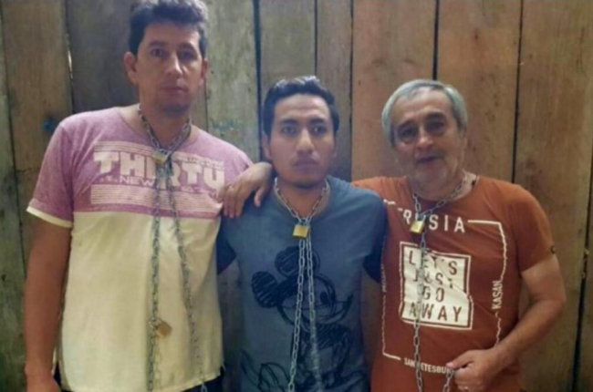 Los tres reporteros ecuatorianos secuestrados en la frontera con Colombia.-/ PERIODICO